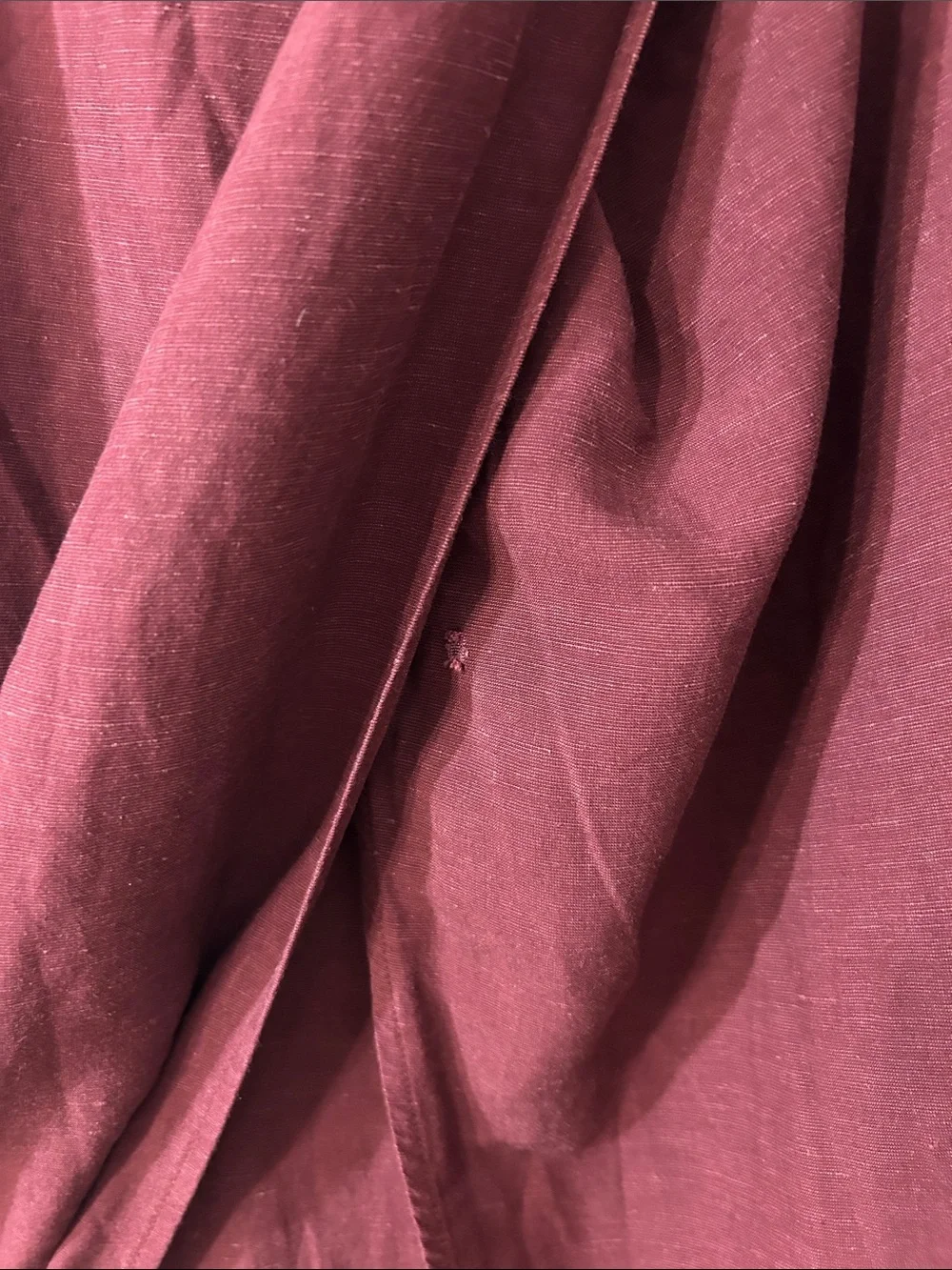 & Other Stories Burgundy Maroon Linen Blend Wrap Midi Skirt